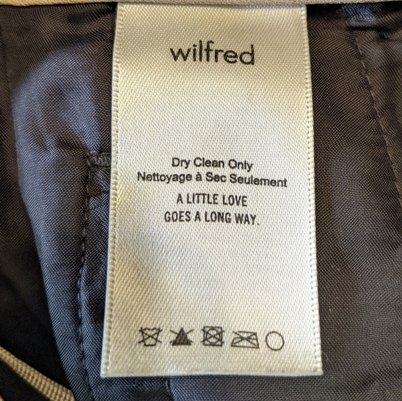 Aritzia Wilfred Jallade Wool Cashmere Gray Pinstripe Crop high waisted Pants Sz4 - Picture 8 of 9